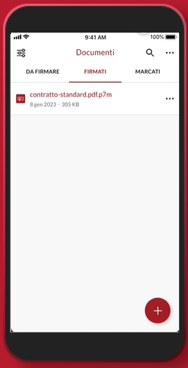 screenshot of Firma Digitale